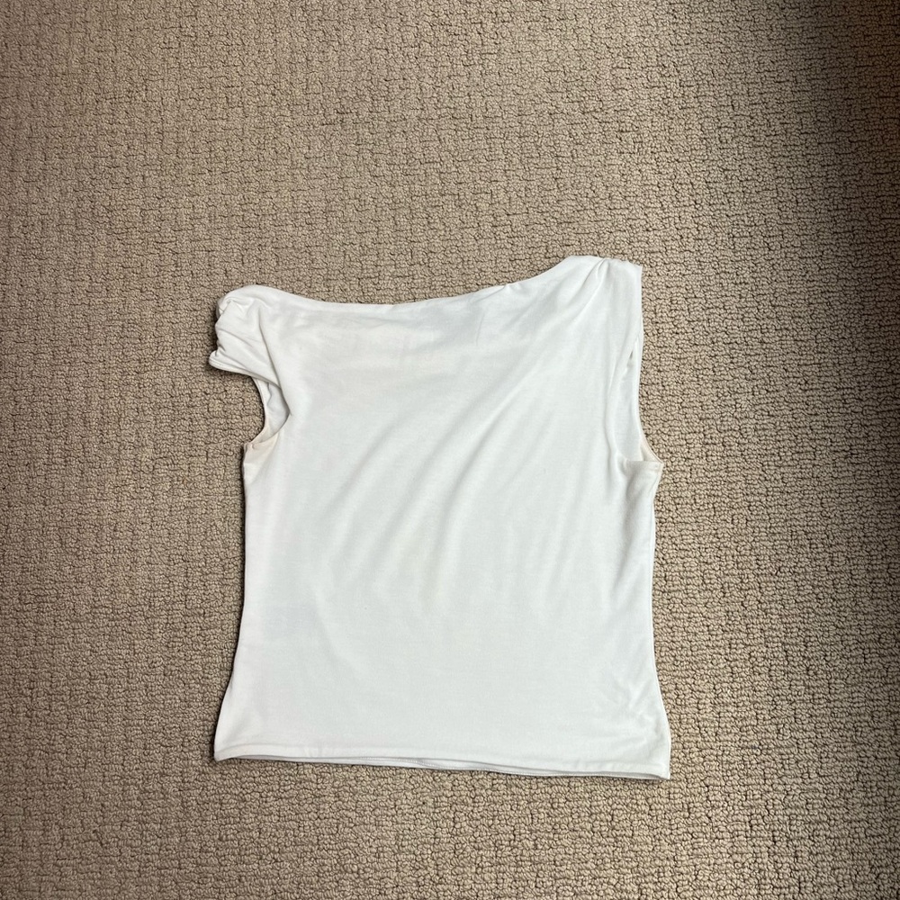 H&M Off-Shoulder White Tank Top - Picture 3 of 4